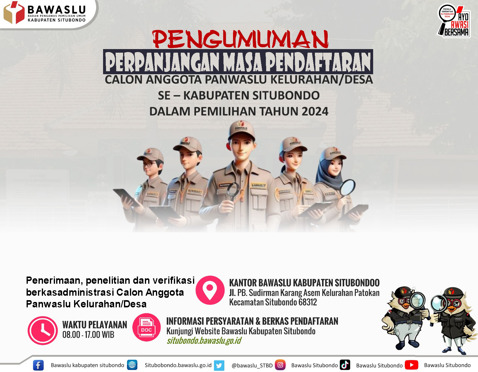 Pengumuman perpanjangan pendaftaran PKD 