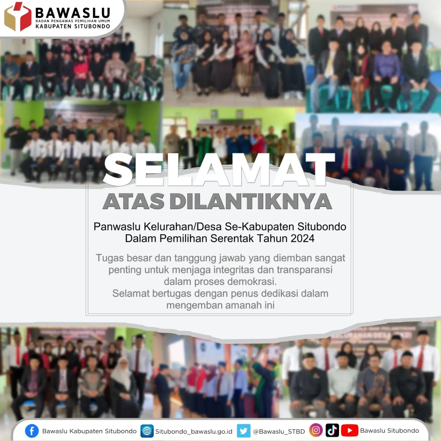 Pelantikan 136 Panwaslu Kelurahan Desa Se-Kabupaten Situbondo (1-2 Juni 2024) 