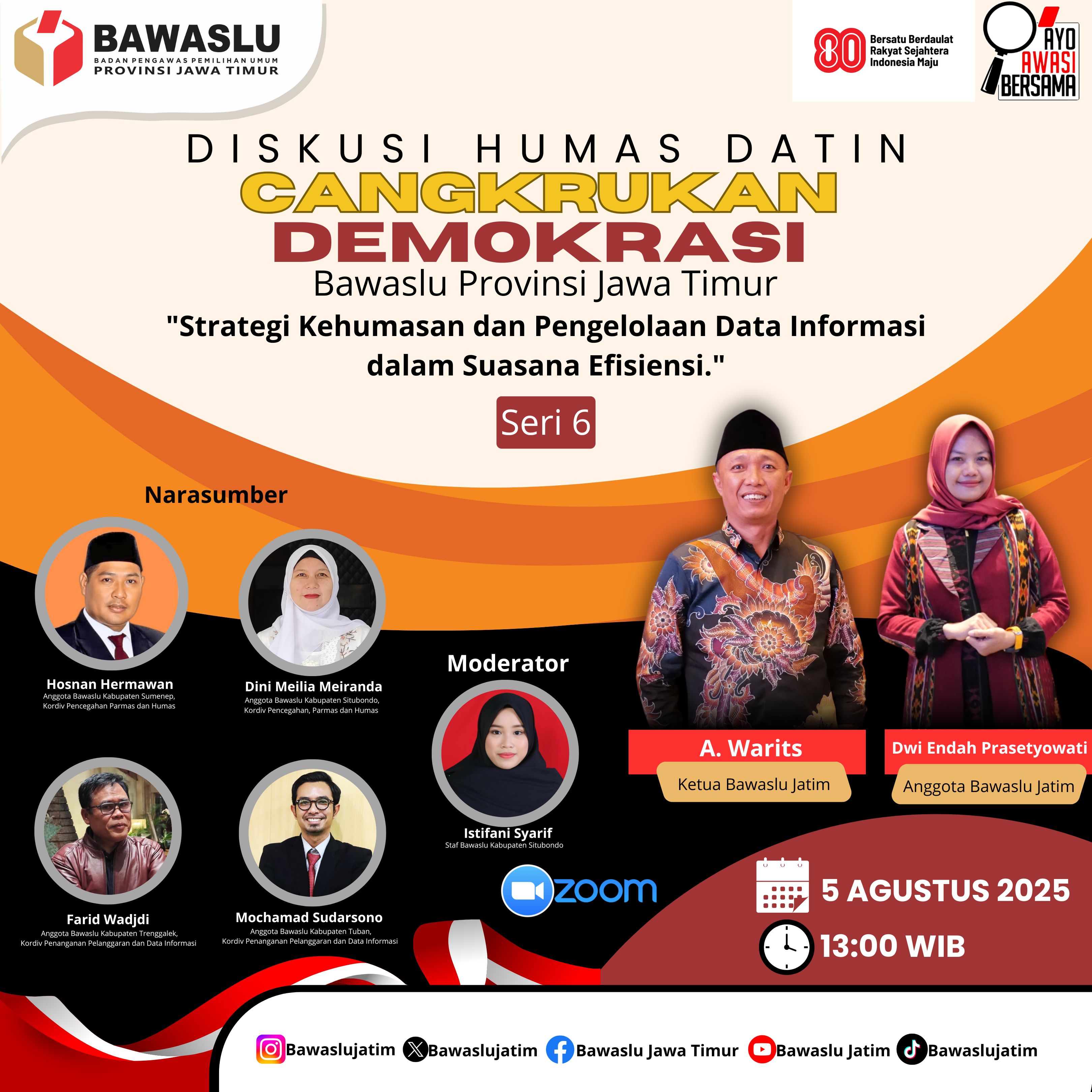 kuti Cangkrukan Demokrasi Divisi Humas dan Datin, Dini: Optimalkan Penggunaan Medsos