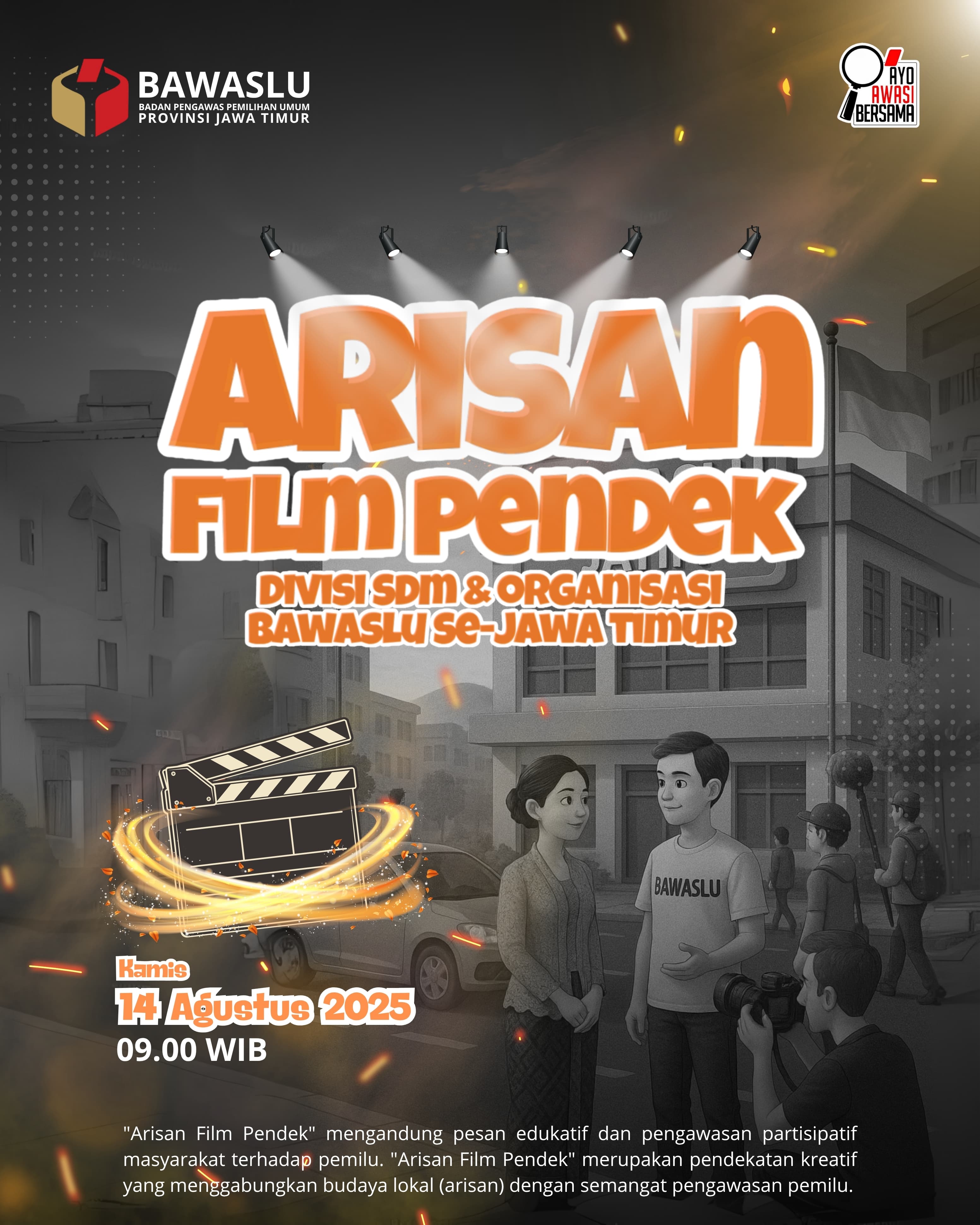Inovasi Literasi Demokrasi Bawaslu Jatim Dengan "Arisan Film Pendek"
