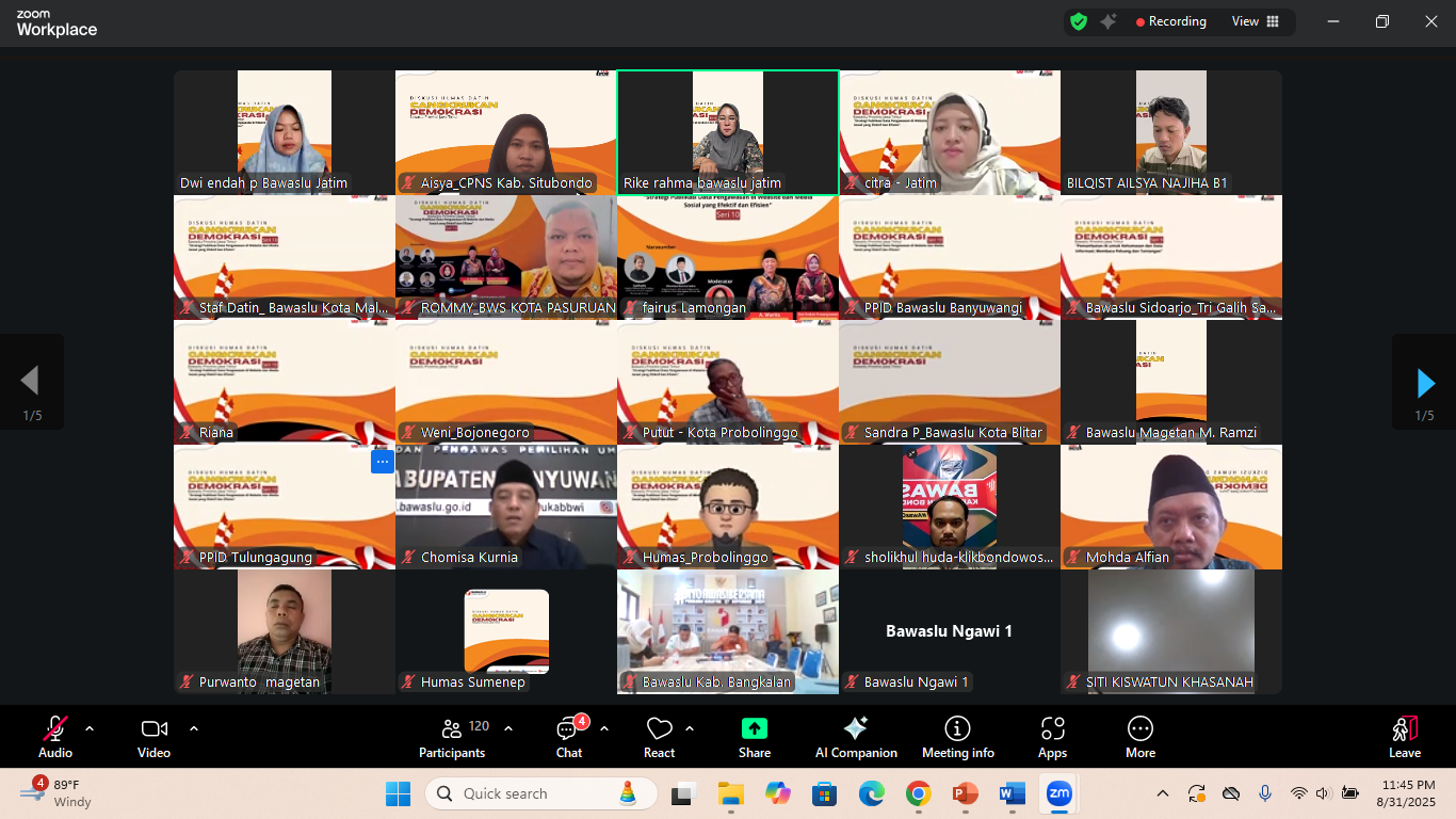 Cangkrukan Divisi Humas dan Datin: Strategi Publikasi Data Pengawasan di Website dan Media Sosial