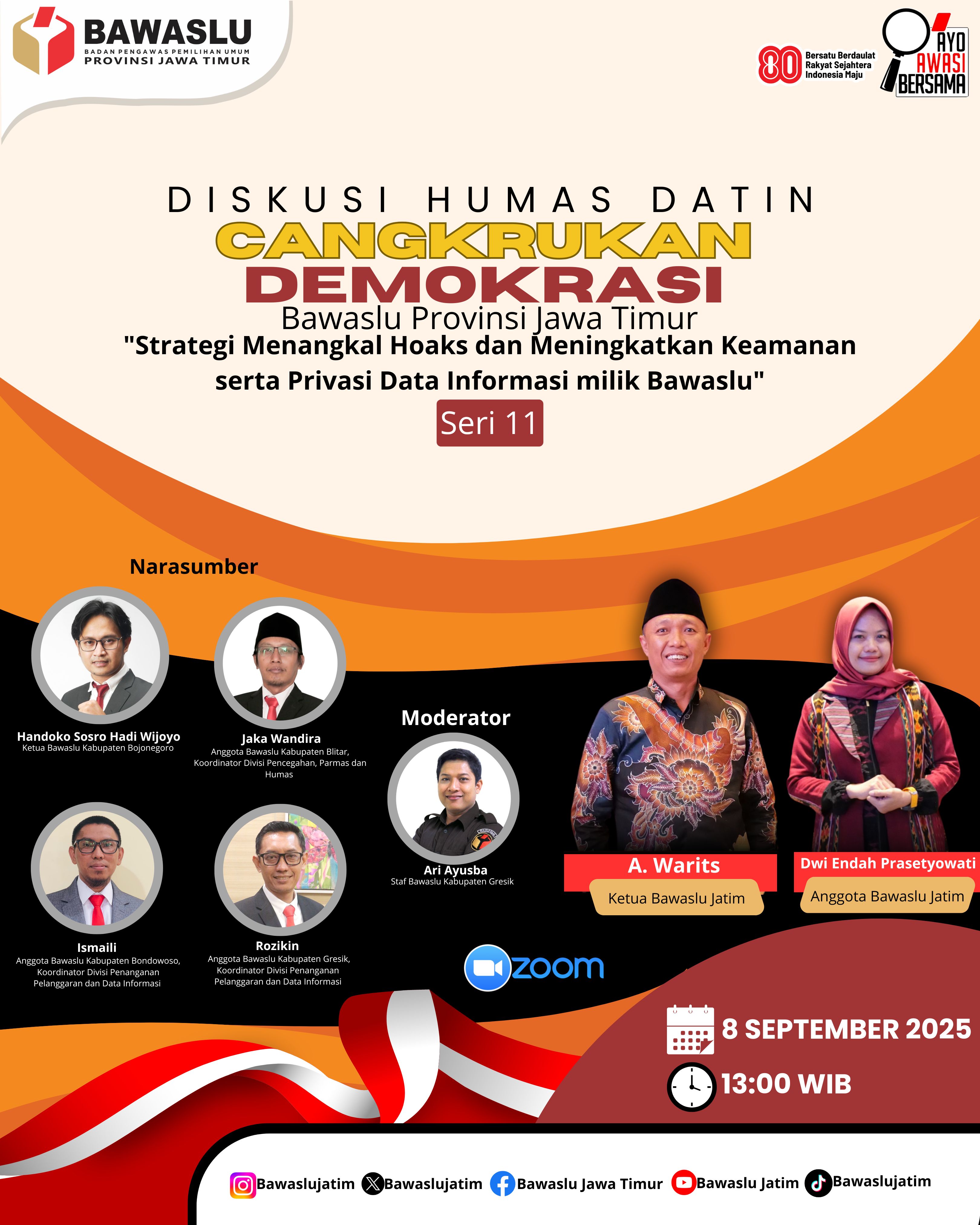 Bawaslu Jatim Perkuat Literasi Digital untuk Menangkal Hoaks dan Meningkatkan Keamanan Data