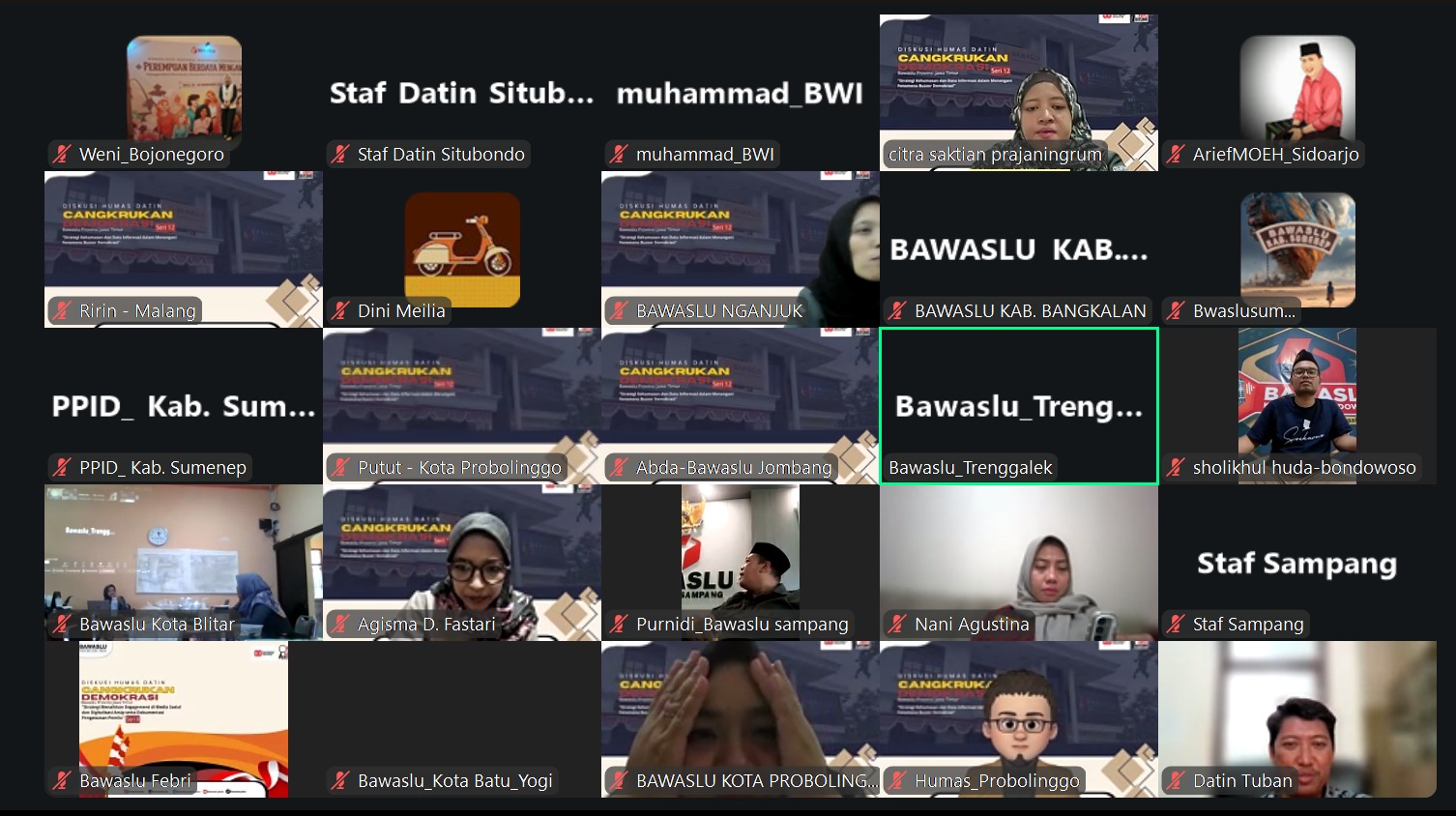 Ikuti Cangkrukan Demokrasi Seri 12 : Upaya Bawaslu Kabupaten Situbondo Meningkatkan Literasi Digital