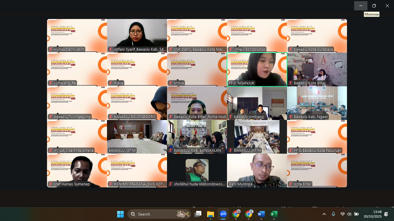 Cangkrukan Demokrasi Seri 14: Strategi Mengelola Krisis Kepercayaan Publik terhadap Bawaslu melalui Data, Informasi, dan Publikasi