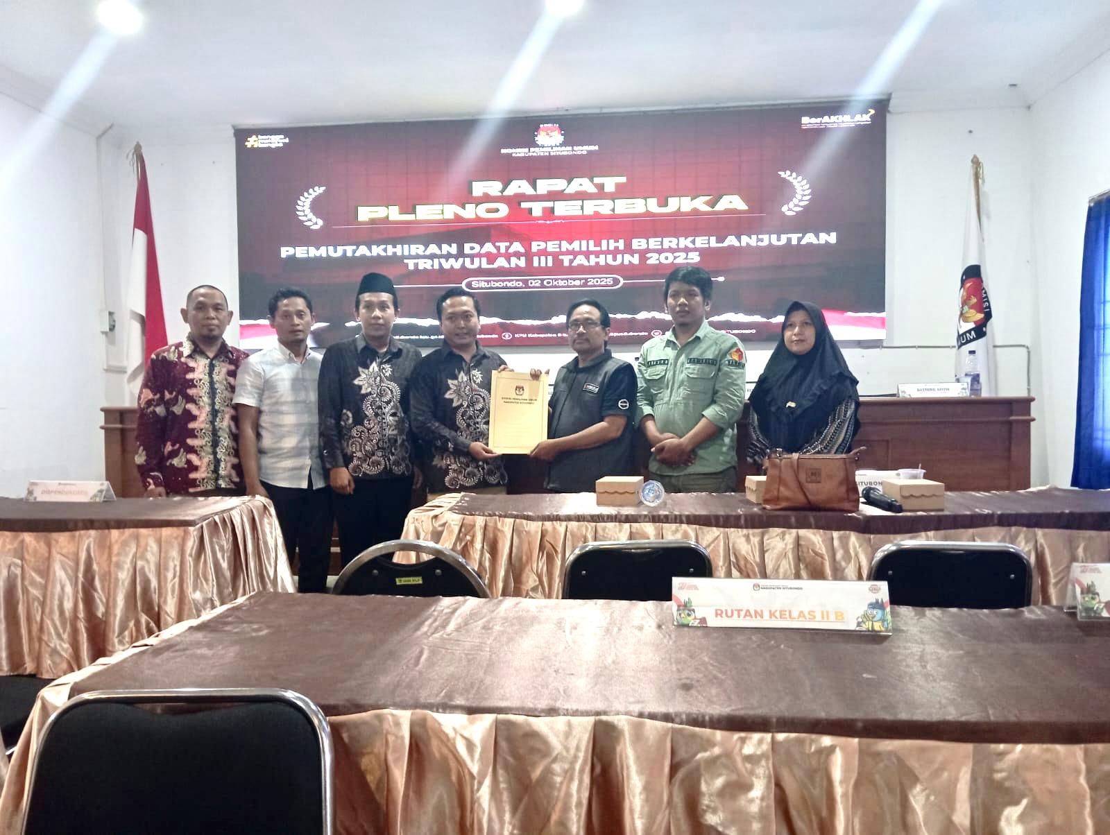 Bawaslu Situbondo Pinta KPU Hapus 287 Pemilih TMS Di PDPB Triwulan III Tahun 2025