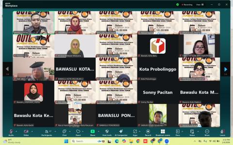 ZOOM MEETING KERASIPAN DENGAN TEMA “MENJAGA WARISAN, MEMBANGUN MASA DEPAN” OLEH BAWASLU PROVINSI JAWA TIMUR