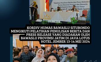 Bawaslu Situbondo Ikuti Pelatihan Penulisan Berita dan Pers Release