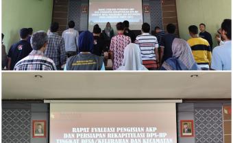 Rapat Evaluasi Pengawasan dan Persiapan Rekapitulasi DPSHP Tingkat Desa dan Kecamatan