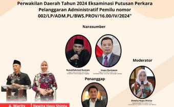 Diskusi Hukum Seri 6: Kajian Regulasi dan Pengawasan Pencalonan Perseorangan Anggota DPD Pemilu 2024